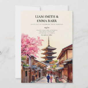 Kyoto Cherry Blossom Wedding Invitation