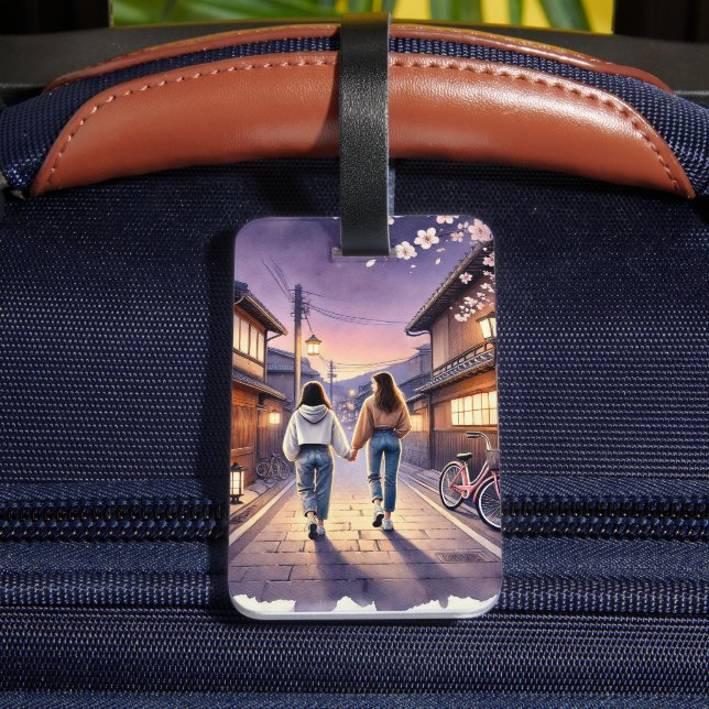 Kyoto Dusk Girlfriends Luggage Tag (Back Insitu 4)