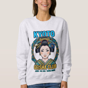Kyoto Geisha Club Vintage Japanese Poster Vector I Sweatshirt