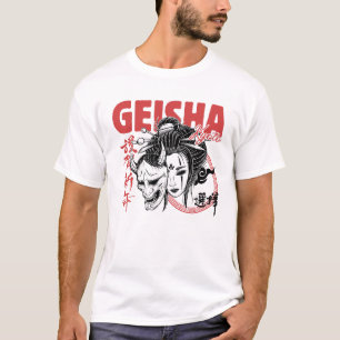 Kyoto Geisha x Oni Mask – Japanese Fusion Streetwe T-Shirt