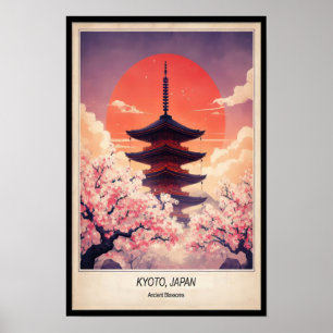 Kyoto in Bloom: Cherry Blossom Dreams of Japan Poster