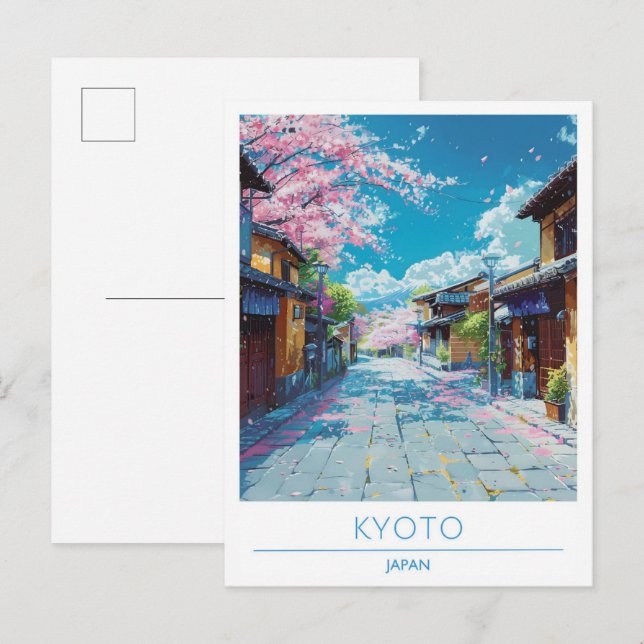 Kyoto Japan Art Vintage Travel  Postcard (Front/Back)