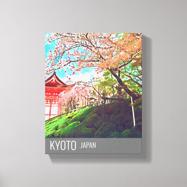 Kyoto Japan Cherry Blossom travel photography Canvas Print (Front)