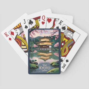 Kyoto Japan Kinkaku-ji Illustration Travel Art Vin Playing Cards