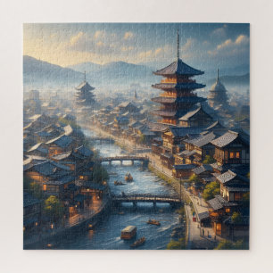 Kyoto Japan Landscape Travel Vintage Jigsaw Puzzle