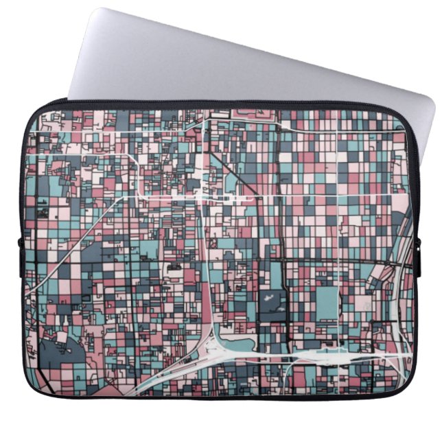 Kyoto Japan Map Laptop Sleeve (Front)