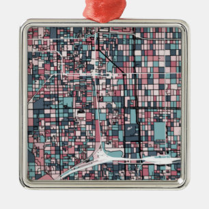 Kyoto Japan Map Metal Tree Decoration