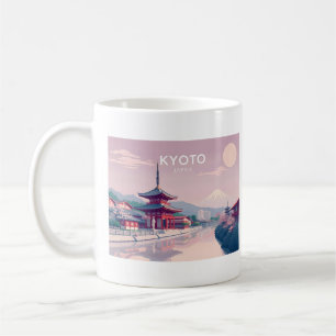 Kyoto Japan Pastel Travel Design Coffee Mug