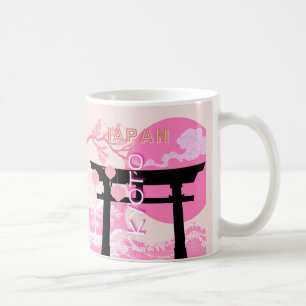 Kyoto Japan Pink Travel Art Coffee Mug