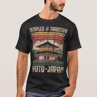 Kyoto Japan Temples Tradition Retro Travel Kawaii  T-Shirt
