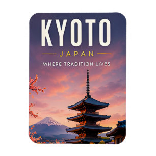 🏯 Kyoto Japan Timeless Temple Home Decor 🌸 Magnet