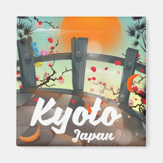 Kyoto Japan travel poster Magnet