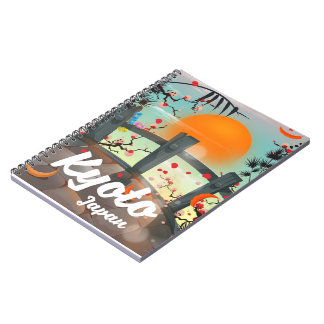 Kyoto Japan travel poster Notebook
