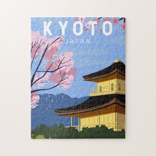 Kyoto Japan Travel Vintage Art Jigsaw Puzzle (Vertical)