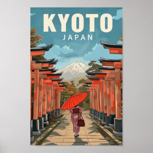 Kyoto Japan Vintage Famous Travel Place Poster