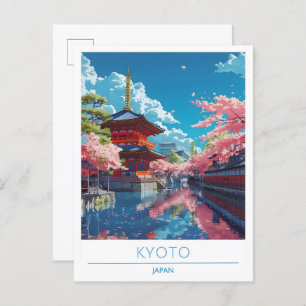 Kyoto Japan Vintage Travel  Postcard