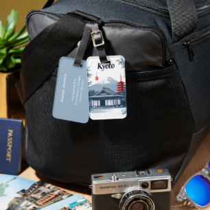 Kyoto: Japanese Temple, Pagoda, and Mountain Luggage Tag