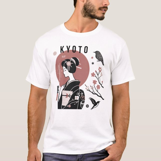 Kyoto Japanese Woman design T-Shirt (Front)