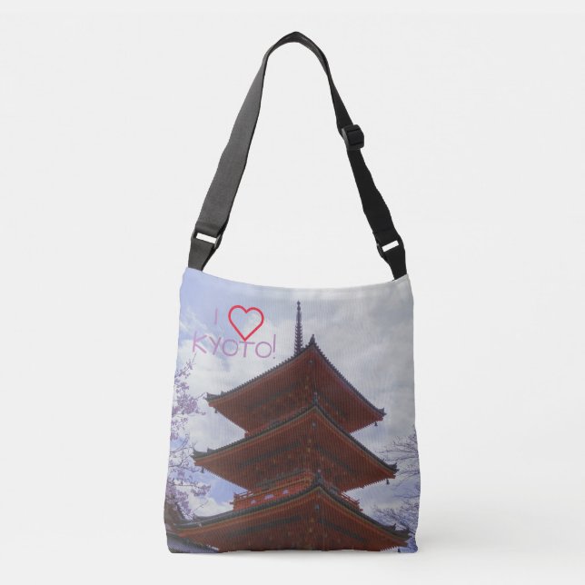 ❤ Kyoto, Japan's Kiyomizu-Dera on a Crossbody Bag (Front)