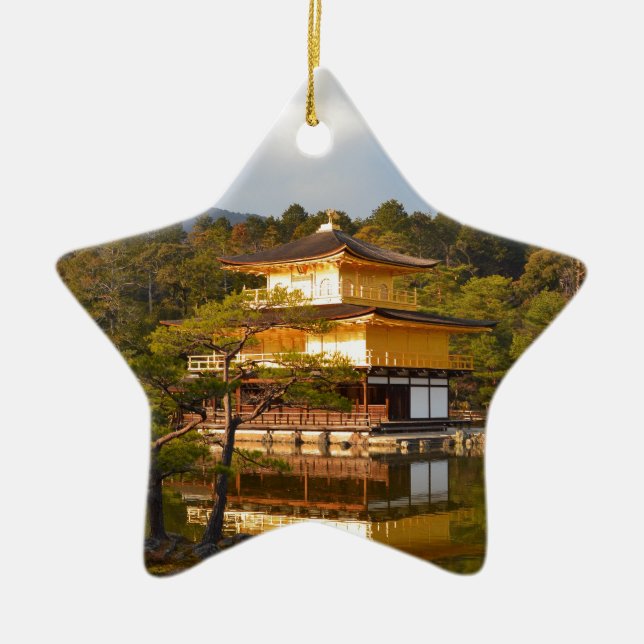 Kyoto Kinkaku Ji Japan Ceramic Tree Decoration (Front)