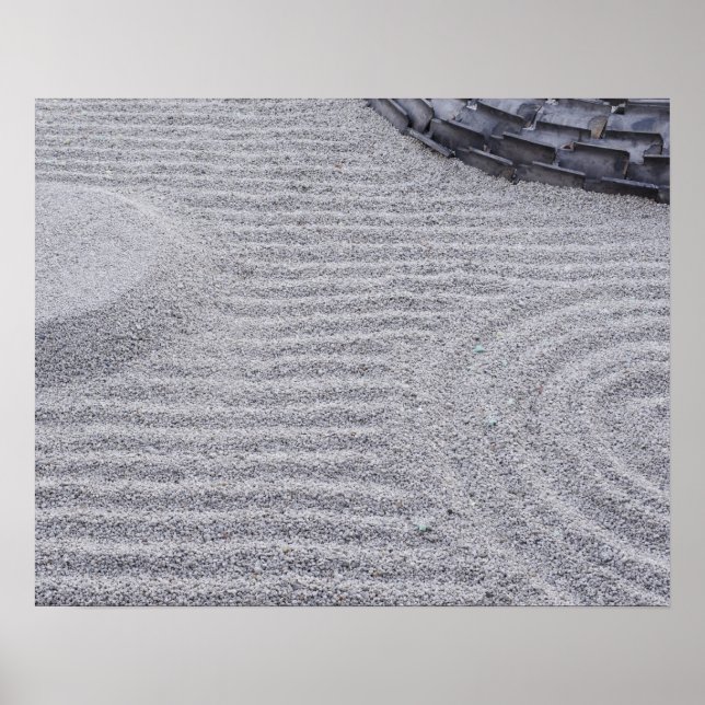 Kyoto, Kodai-ji Temple, Raked Sand Patterns Poster (Front)