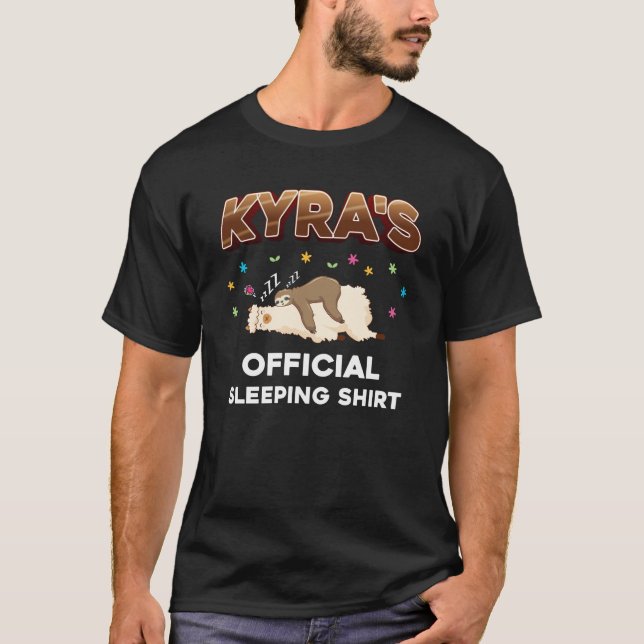 Kyra Name Gift Sleeping Shirt Sleep Napping (Front)