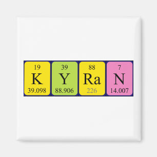 Kyran periodic table name magnet