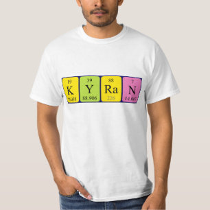 Kyran periodic table name shirt