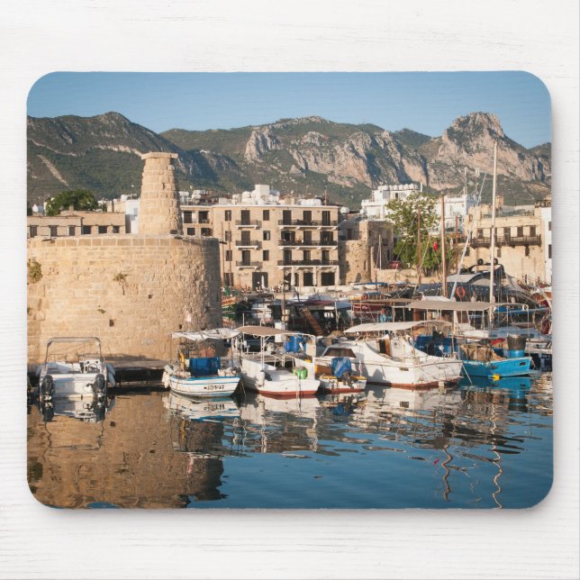 Kyrenia Harbour Northern Cyprus Mouse Mat (Front)