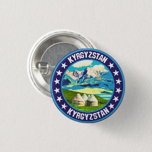 Kyrgyzstan 3 cm round badge