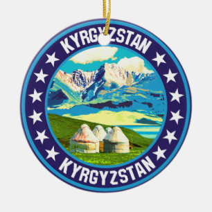 Kyrgyzstan                                         ceramic tree decoration