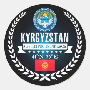 Kyrgyzstan Classic Round Sticker
