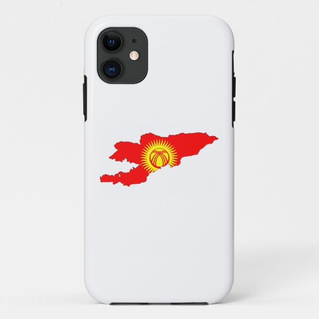 kyrgyzstan country flag map shape silhouette Case-Mate iPhone case (Back)