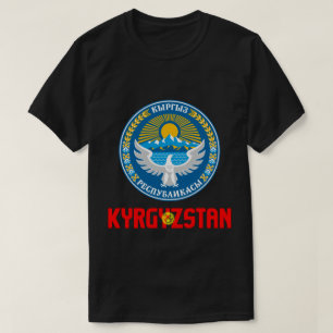 Kyrgyzstan Flag and Coat Of Arms Patriotic T-Shirt