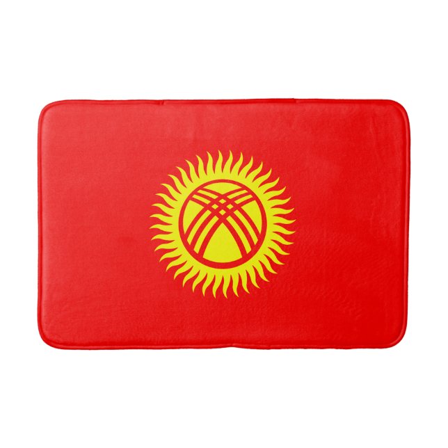 Kyrgyzstan Flag Bath Mat (Front)
