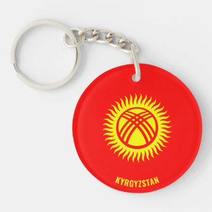 Kyrgyzstan Flag Charming Patriotic Key Ring