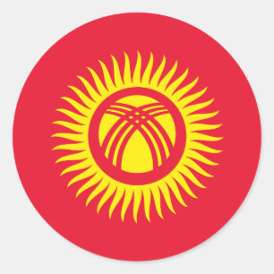 Kyrgyzstan Flag Classic Round Sticker