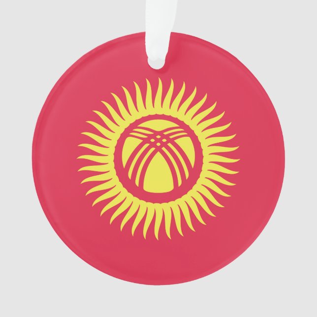 Kyrgyzstan Flag Emblem Ornament (Front)