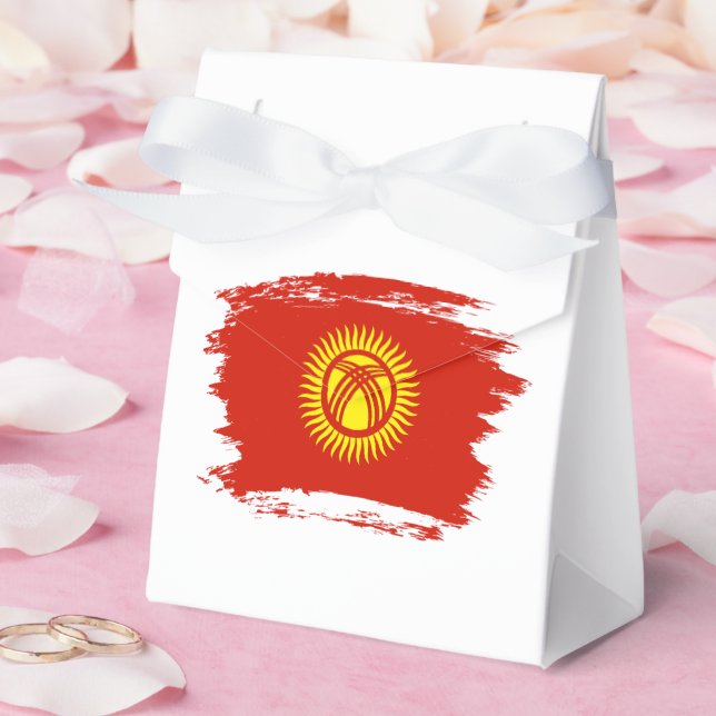 Kyrgyzstan flag favour box (Wedding)