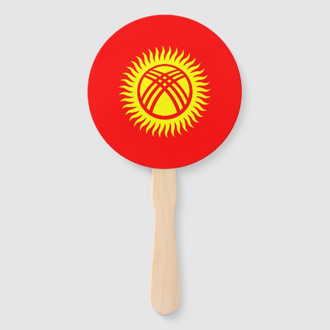 Kyrgyzstan Flag Hand Fan (Front)