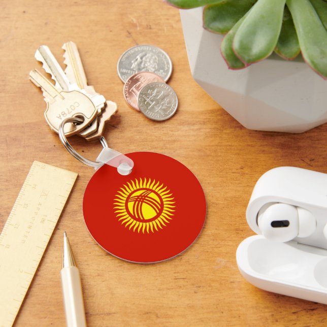 Kyrgyzstan flag key ring (Desk)