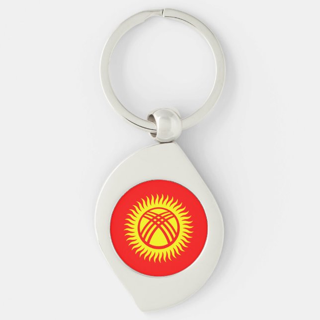 Kyrgyzstan Flag Key Ring (Front)