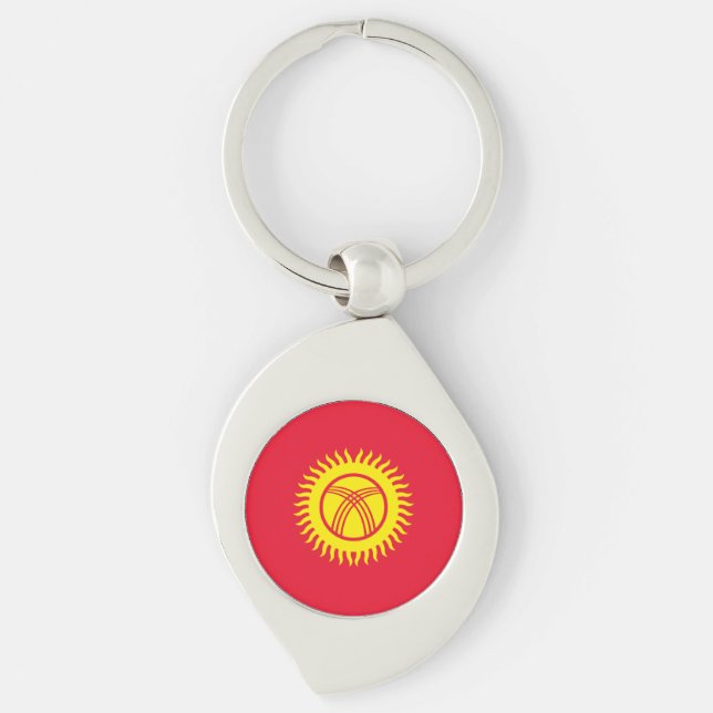 Kyrgyzstan Flag Key Ring (Front)