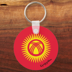 Kyrgyzstan Flag & Kyrgyzstan patriots / sports Key Ring