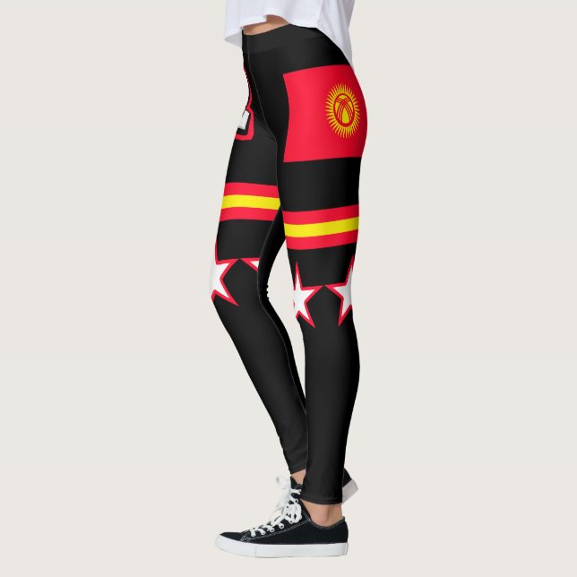 Kyrgyzstan Flag Leggings (Left)