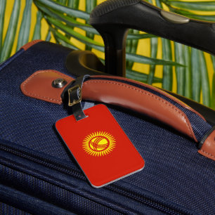 Kyrgyzstan flag luggage tag