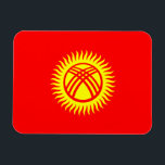 Kyrgyzstan Flag Magnet<br><div class="desc">Patriotic flag of Kyrgyzstan.</div>