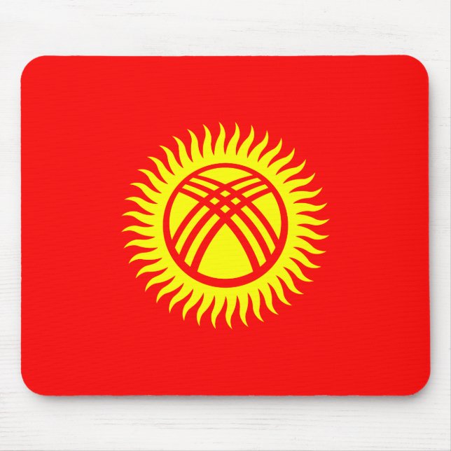 Kyrgyzstan Flag Mouse Mat (Front)