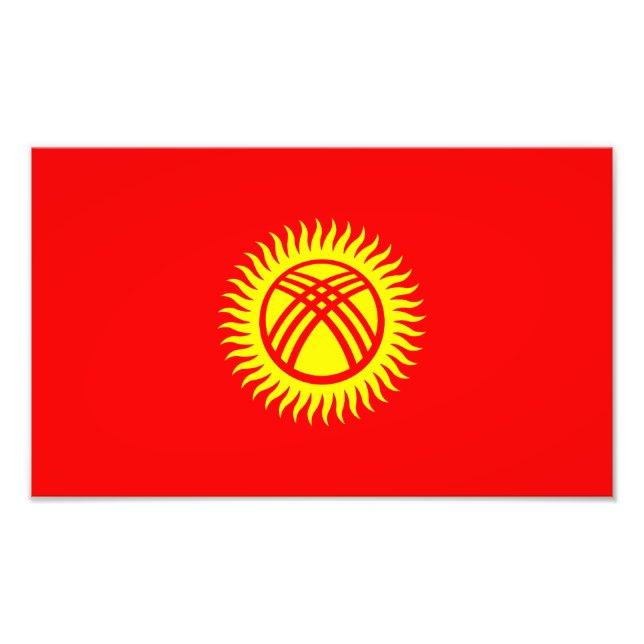 Kyrgyzstan Flag Photo Print (Front)