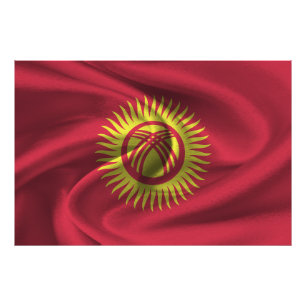 Kyrgyzstan Flag Photo Print